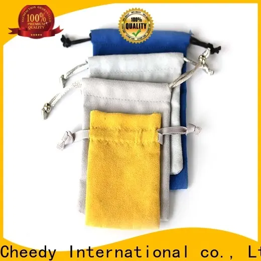 Cheedy jewellery suede jewelry pouch manufacturers for watch 1
