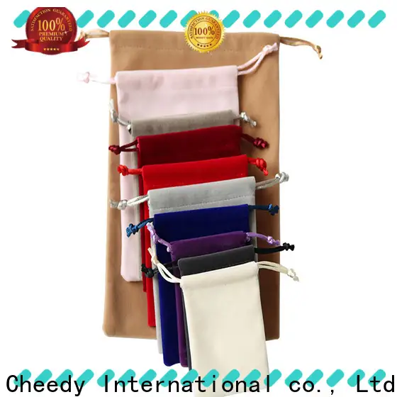 Cheedy New black velvet pouch suppliers for ring 1