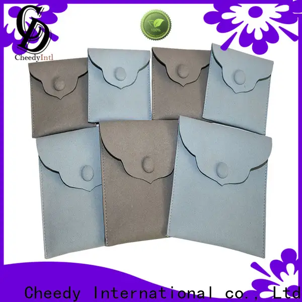 Cheedy pu little leather pouch manufacturers for necklace 1