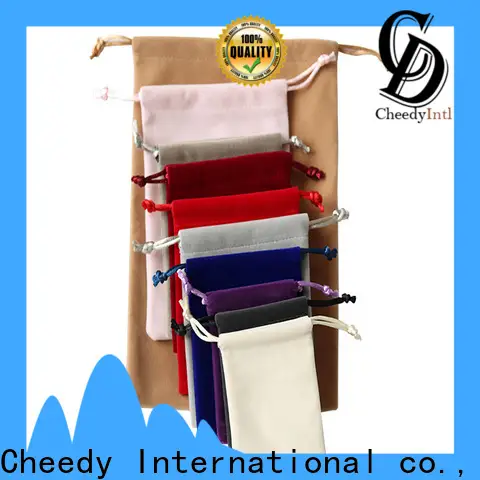 Cheedy price velvet jewelry bags with logo supply for ring 1