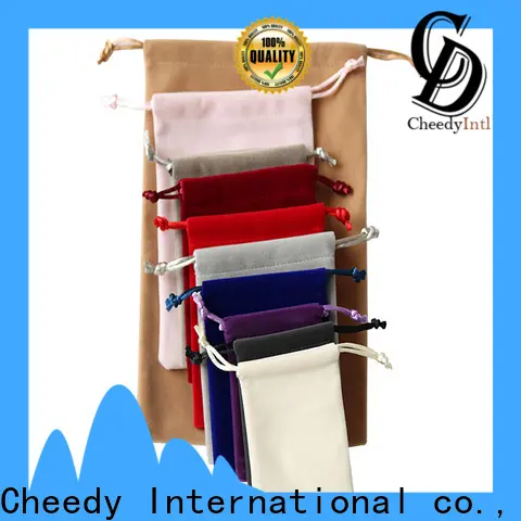 Cheedy price velvet jewelry bags with logo supply for ring 1