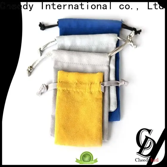 Custom suede drawstring pouch pouches for business for necklace 1