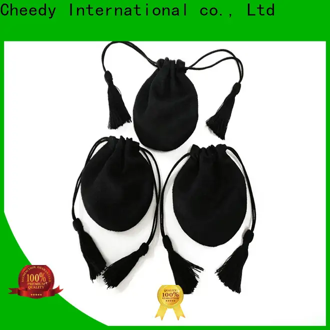 Cheedy High-quality suede jewelry pouch for business for ring 1