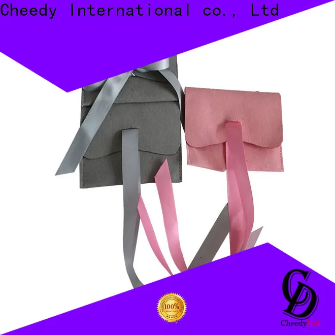 Custom yellow suede bag pouches manufacturers for necklace 1