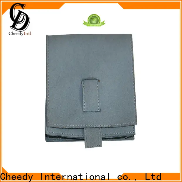 Custom black suede pouch customised manufacturers for necklace 1