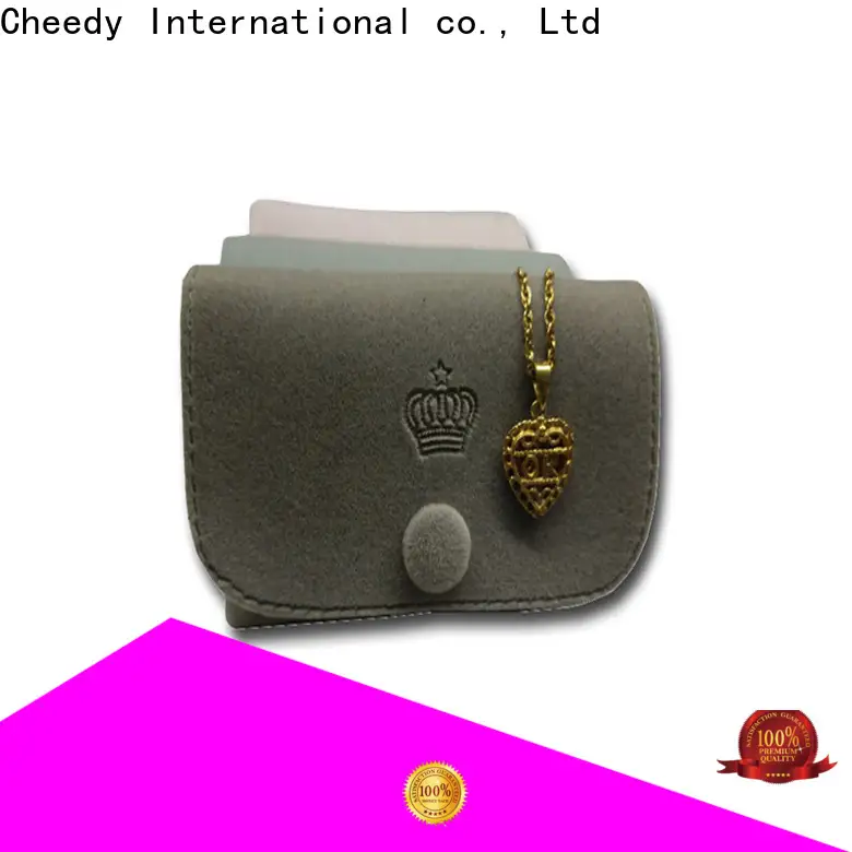Cheedy price velvet jewelry bags with logo factory for watch 1