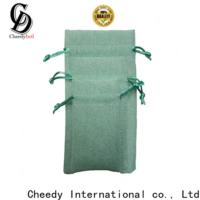 Cheedy linen drawstring bag singapore supply for necklace 1