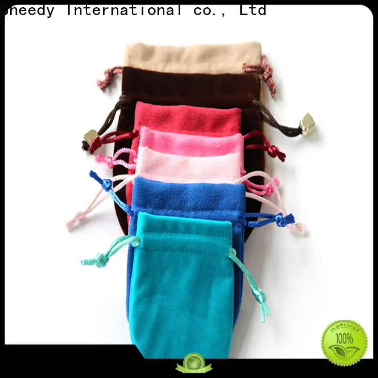 Cheedy High-quality velvet bags with logo suppliers for necklace 1