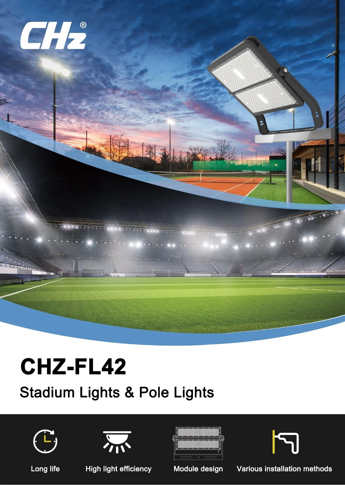 CHZ Lighting led port light factory price used in tower cranes 2