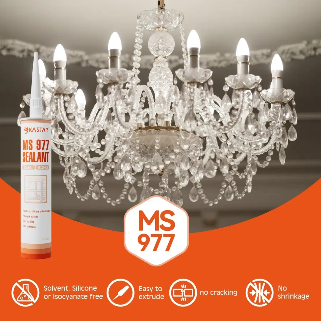 KASTAR977 Crystal Clear MS Polymer Adhesive Sealant 1