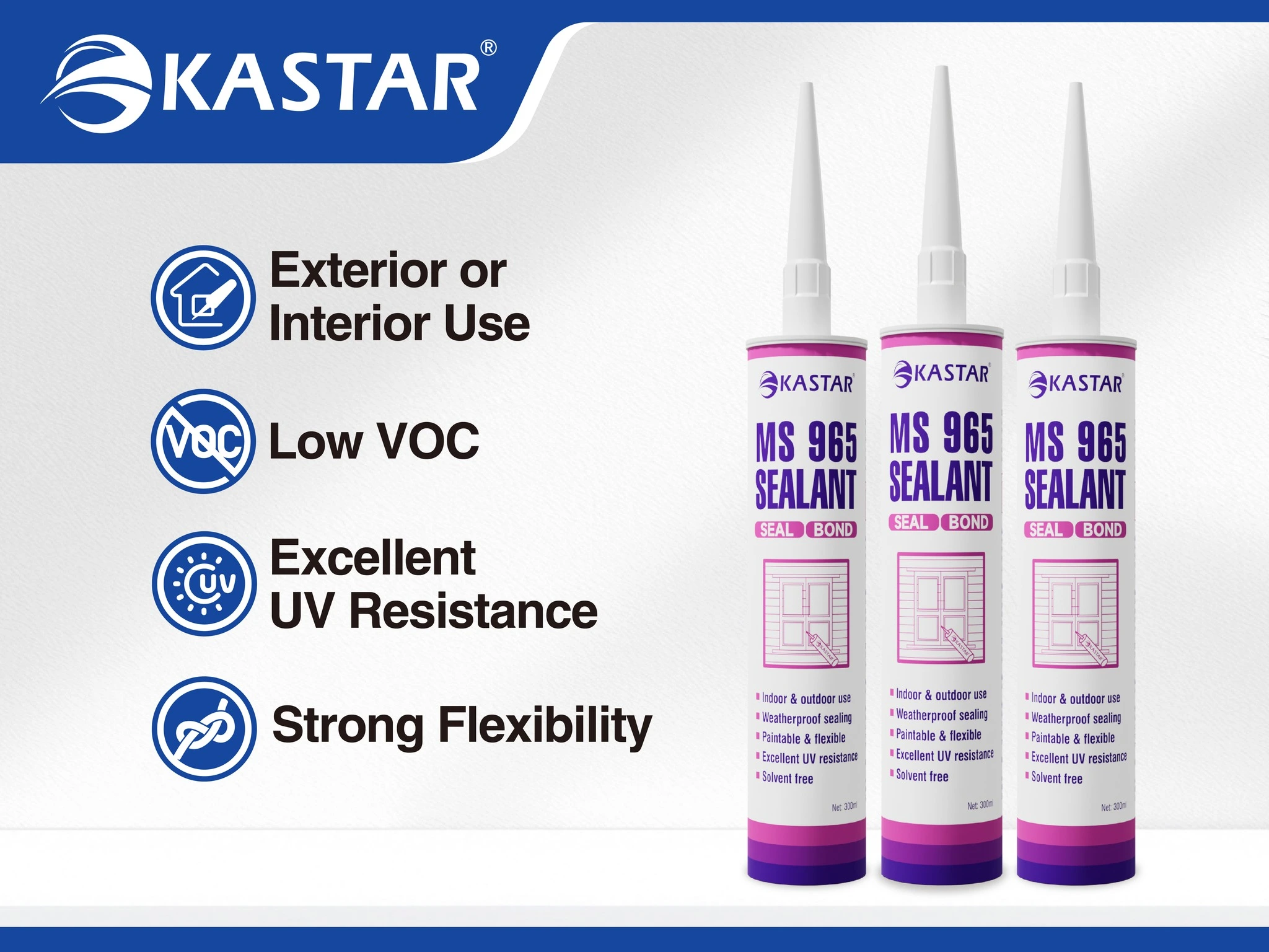 KaStar MS965 방수 항곰팡이 MS 폴리머 실란트 1