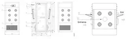 blowing clean room manufacturers with three side blowing for pallet cargo 3