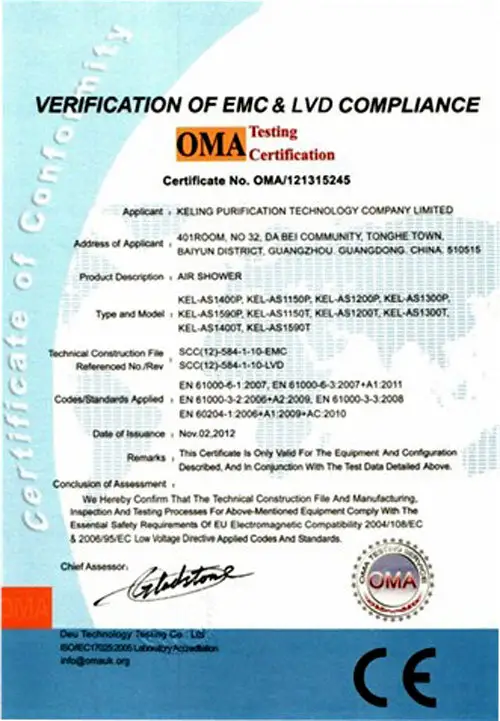 HAOAIRTECH pass box clean room with arc design gmp standard for cargo 5