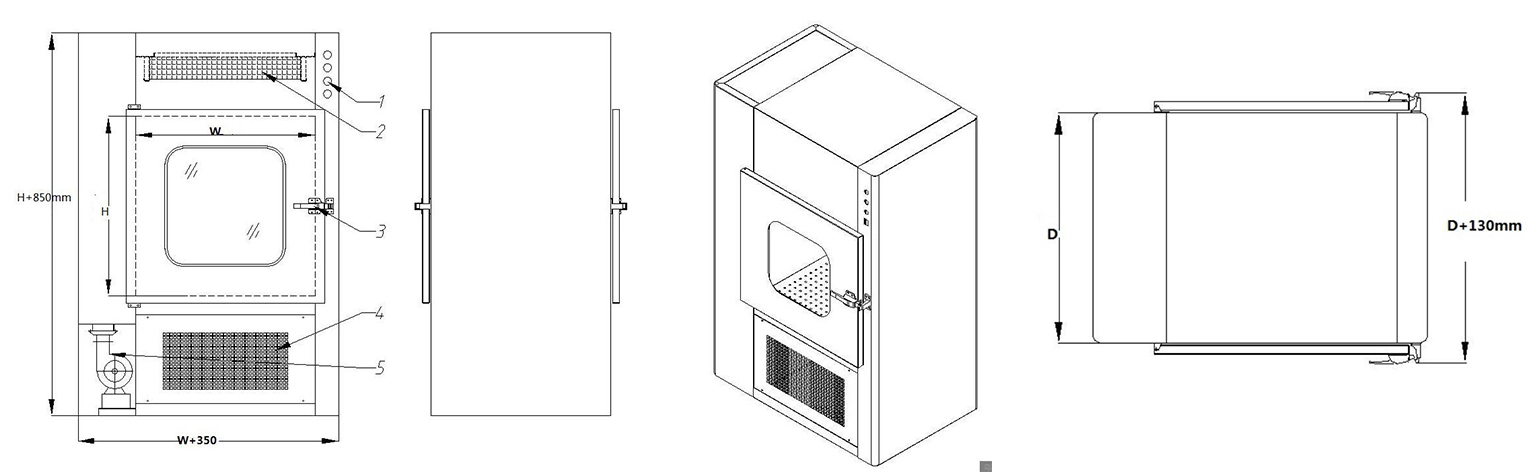 HAOAIRTECH pass box with laminar air flow for hospital 3