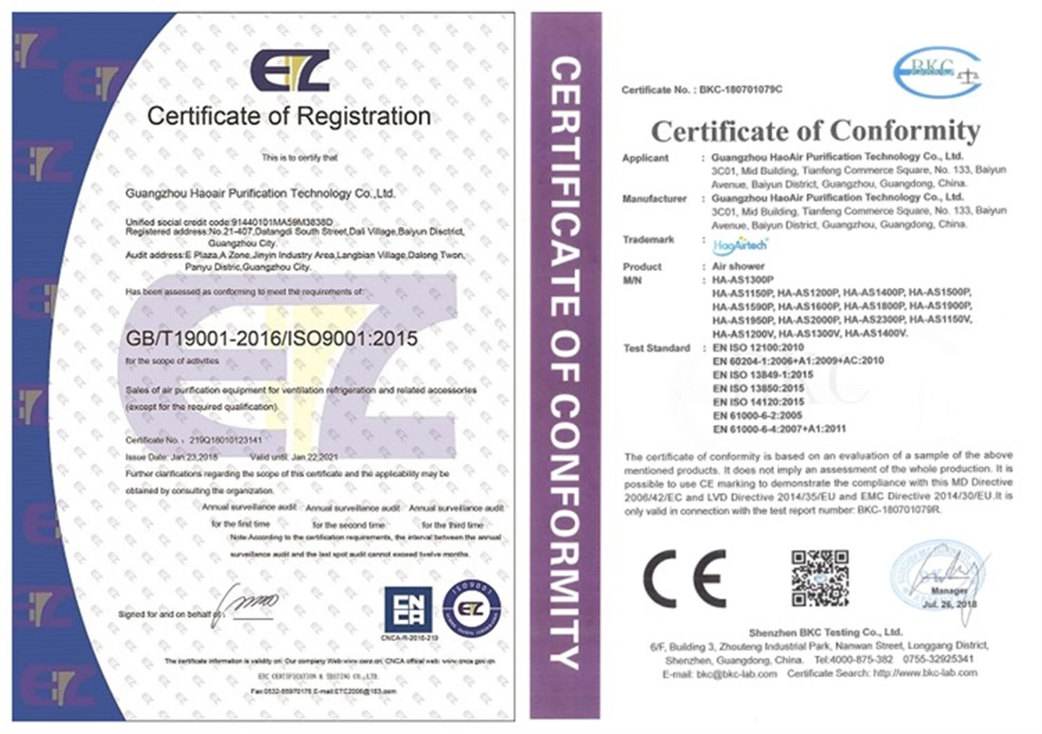 HAOAIRTECH plc control system air shower price channel for oil refinery 6