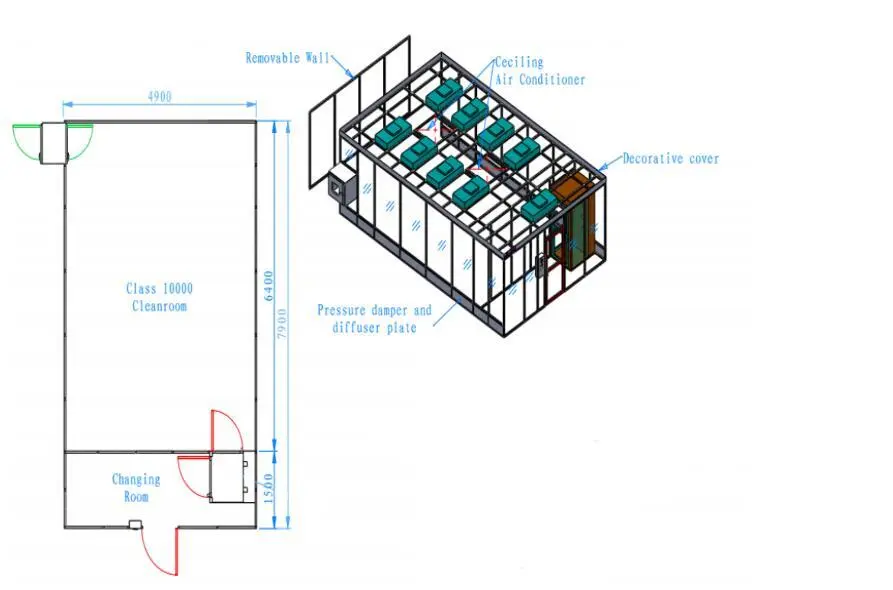 HAOAIRTECH softwall cleanroom enclosures for sterile food and drug production 4