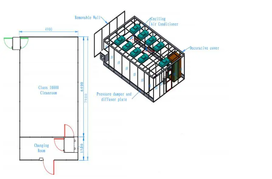 HAOAIRTECH simple softwall cleanroom enclosures for semiconductor factory 4