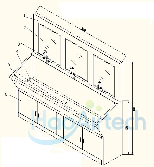 HAOAIRTECH surgical scrub sink manufacturer online 3