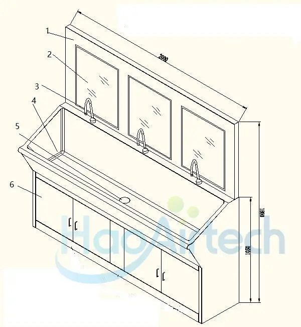 HAOAIRTECH professional surgical scrub sink supplier wholesale 3
