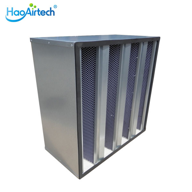 V Bank Active Carbon Air Filter with Granular carbon 1