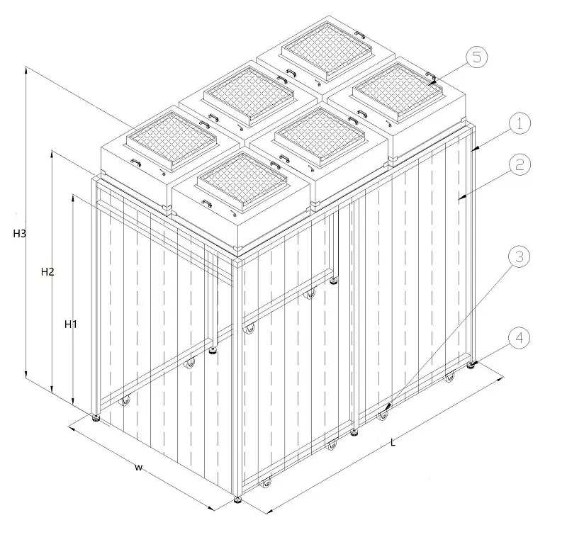 capsule softwall modular cleanroom enclosures for semiconductor factory 2
