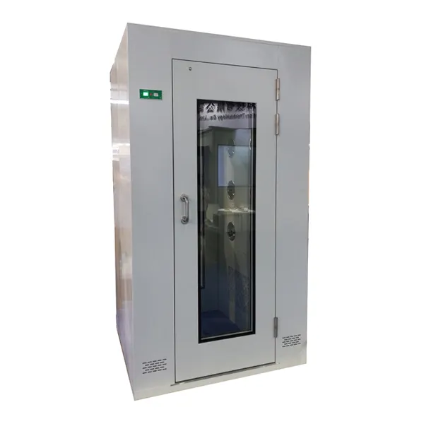 HAOAIRTECH vertical air shower with automatic swing door for large scale semiconductor factory 2