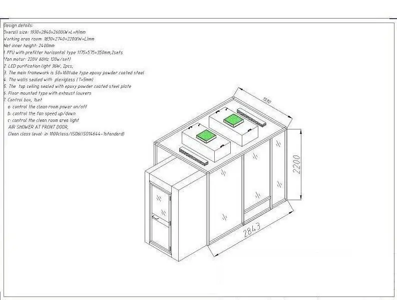 HAOAIRTECH portable clean room with constant temperature and humidity controlled online 3