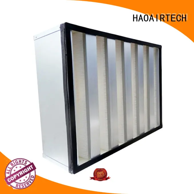 best hepa air filter minipleats paper flanger HAOAIRTECH Brand hepa filter manufacturers 1