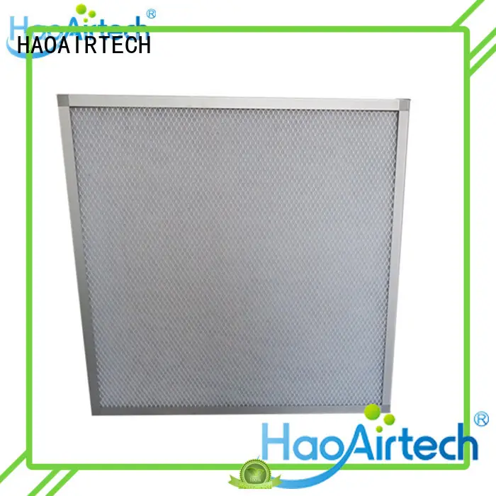 HAOAIRTECH popular pleated panel filter with mesh protection and fixed filter material online 1