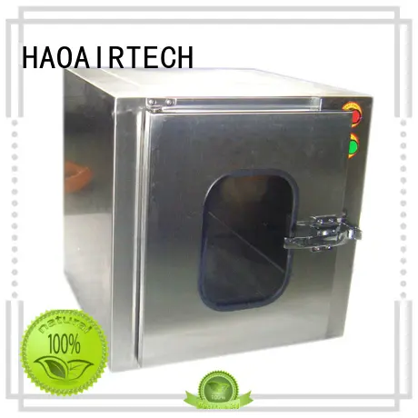 plc control pass box clean room with arc design gmp standard for hospital 1