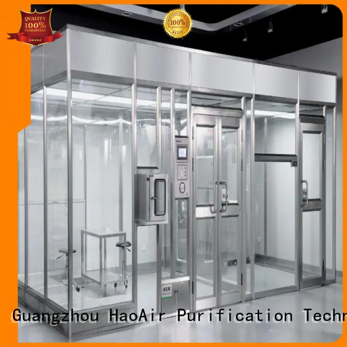 HAOAIRTECH popular Modular Cleanroom vertical laminar flow booth for sterile food and drug production 1