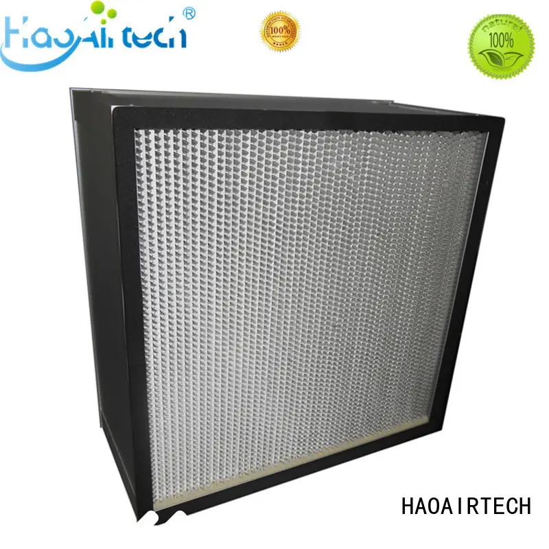 HAOAIRTECH hepa filter h14 with al clapboard for dust colletor hospital 1