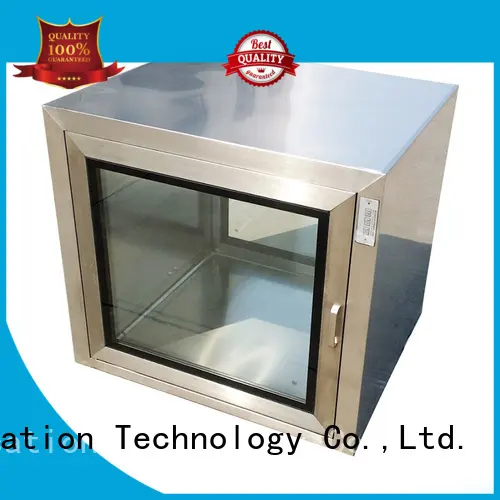 coldrolled steel cleanroom pass box with arc design gmp standard for hvac system 1