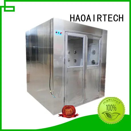 HAOAIRTECH air shower design with automatic swing door for forklift 1
