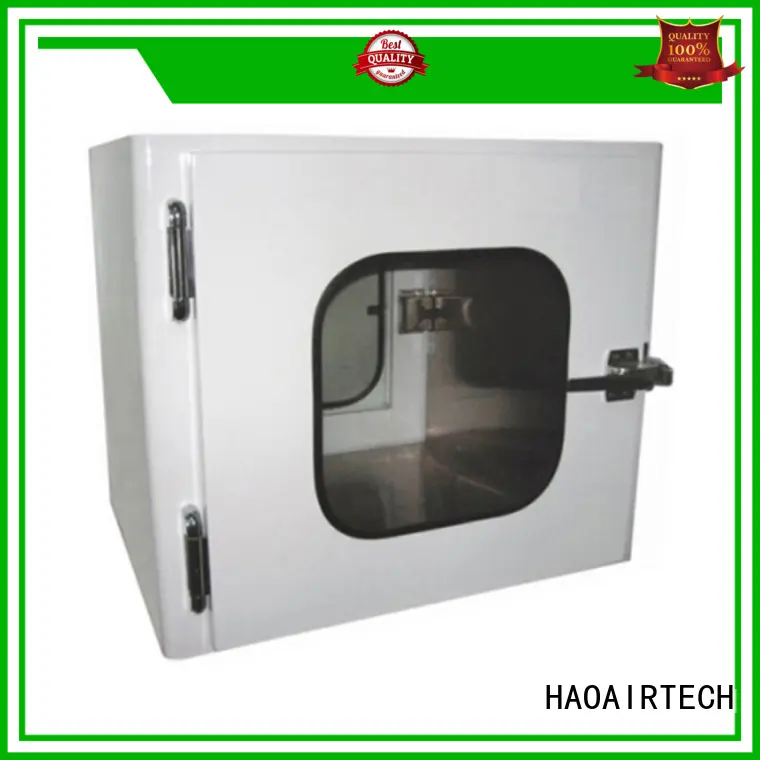 stainless steel cleanroom pass box embedded lamps for electronics factory 1