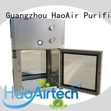 HAOAIRTECH coldrolled steel pass box clean room with arc design gmp standard for electronics factory 1