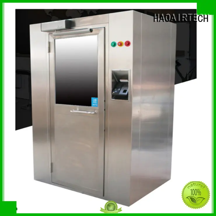 dynamic air shower clean room with automatic swing door for forklift 1