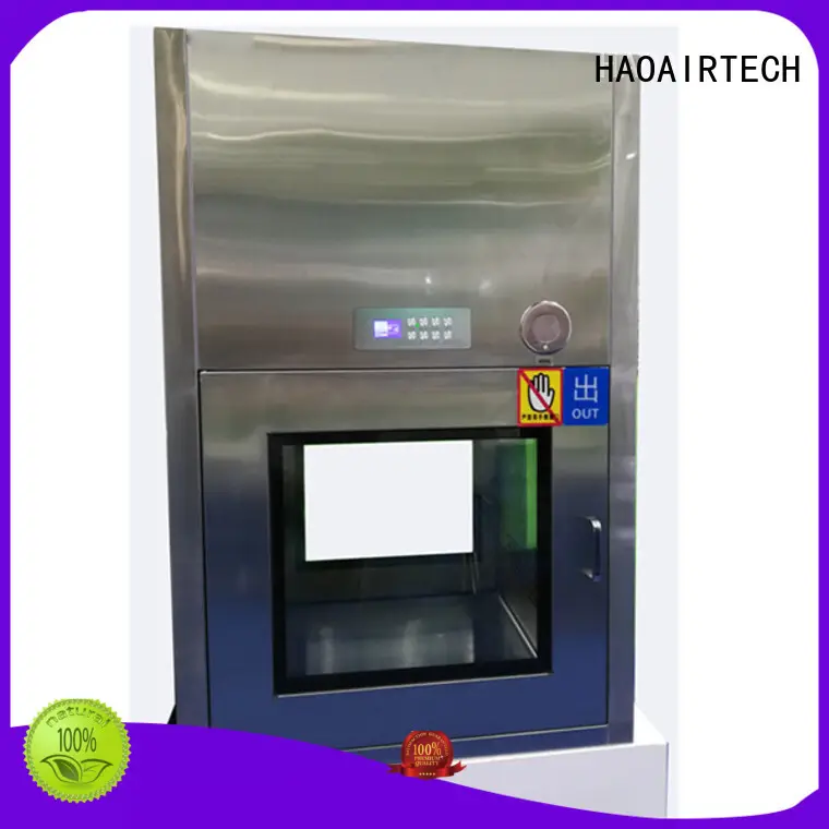 HAOAIRTECH negative pressure pass box clean room with conveyor line for cargo 1