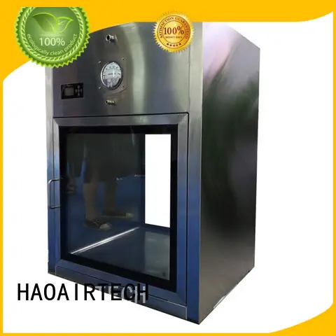 HAOAIRTECH cleanroom pass box with conveyor line for clean room purification workshop 1