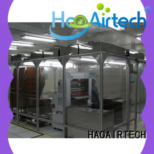 HAOAIRTECH portable modular clean room cost with ffu for semiconductor factory 1