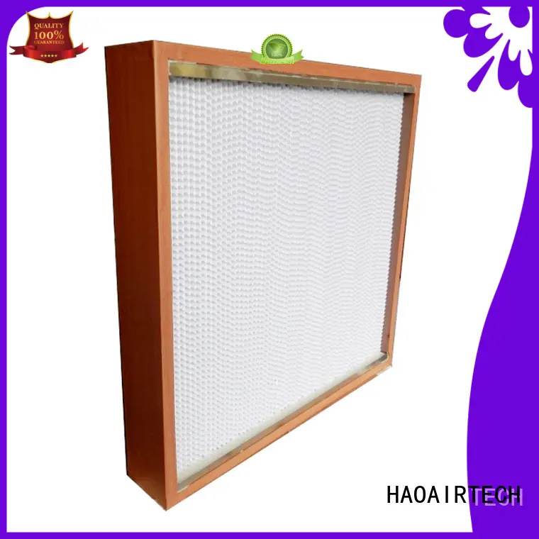 HAOAIRTECH air purifiers hepa filter with flanger for dust colletor hospital 1
