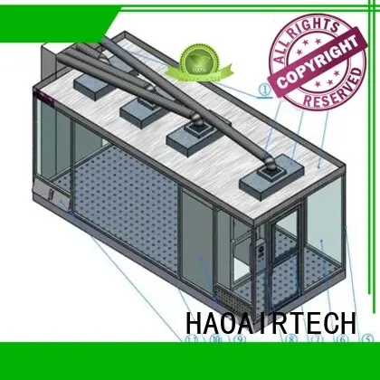 HAOAIRTECH modular clean room manufacturers vertical laminar flow booth for semiconductor factory 1