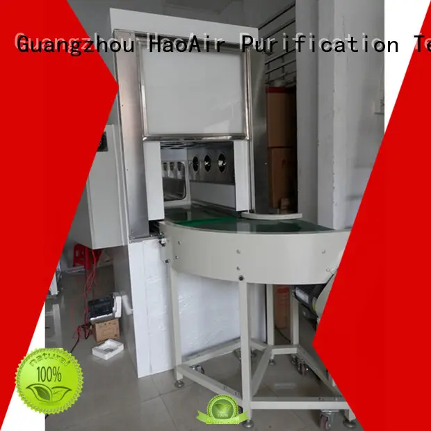 HAOAIRTECH cleanroom pass box with arc design gmp standard for hospital 1