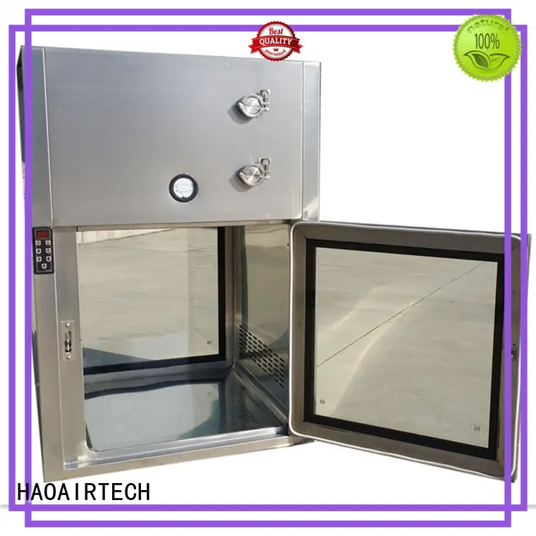 HAOAIRTECH plc control cleanroom pass box with baked painting for cargo 1