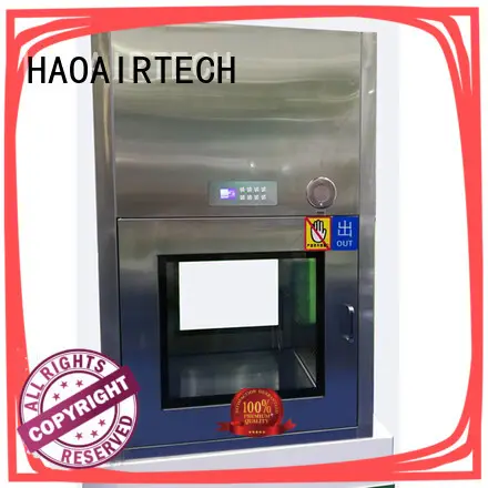 HAOAIRTECH cleanroom pass box with arc design gmp standard for electronics factory 1