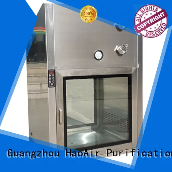 HAOAIRTECH pass box clean room with baked painting for clean room purification workshop 1