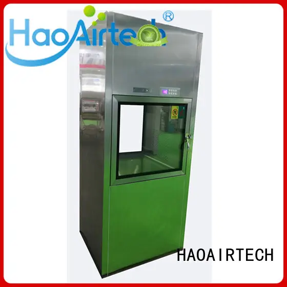 HAOAIRTECH negative pressure pass box clean room with conveyor line for clean room purification workshop 1