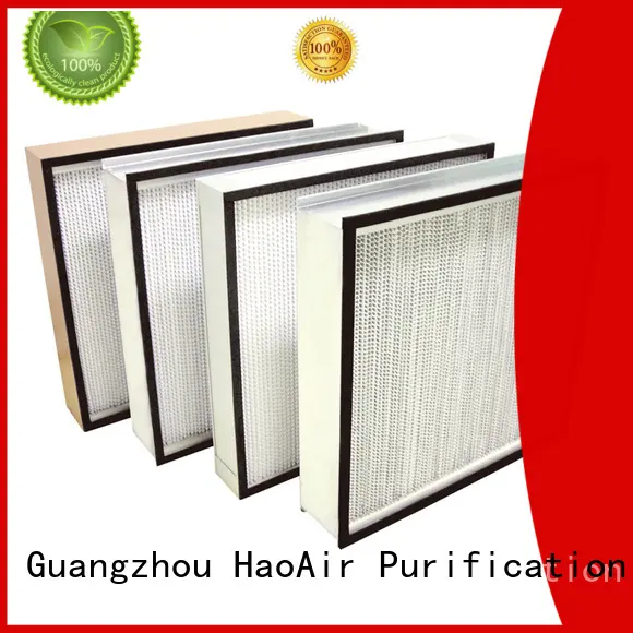 HAOAIRTECH replaceable ulpa filter with one side gasket for dust colletor hospital 1