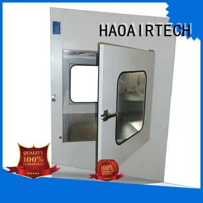 HAOAIRTECH plc control dynamic pass box with laminar air flow for clean room purification workshop 1
