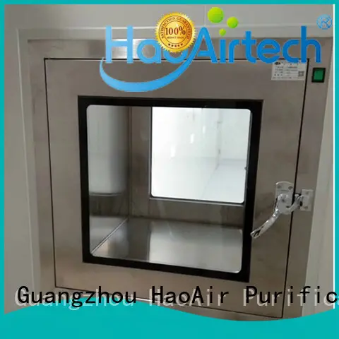HAOAIRTECH stainless steel pass through box with conveyor line for clean room purification workshop 1